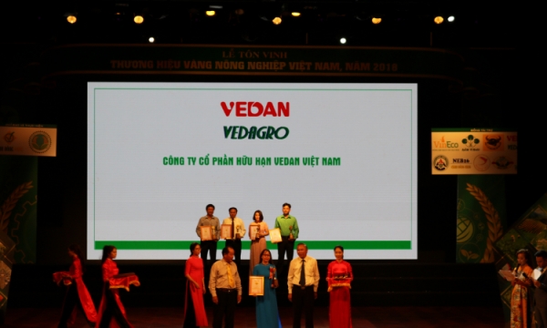 Vedan nhiều năm liền đạt giải thưởng Thương hiệu vàng nông nghiệp Việt Nam